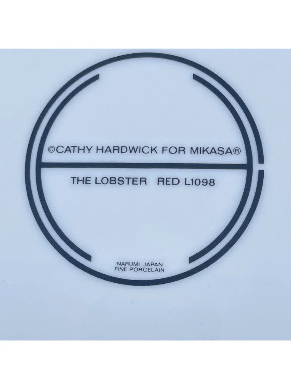 vintage cathy hardwick for mikasa lobster red fine porcelain plate made in japan